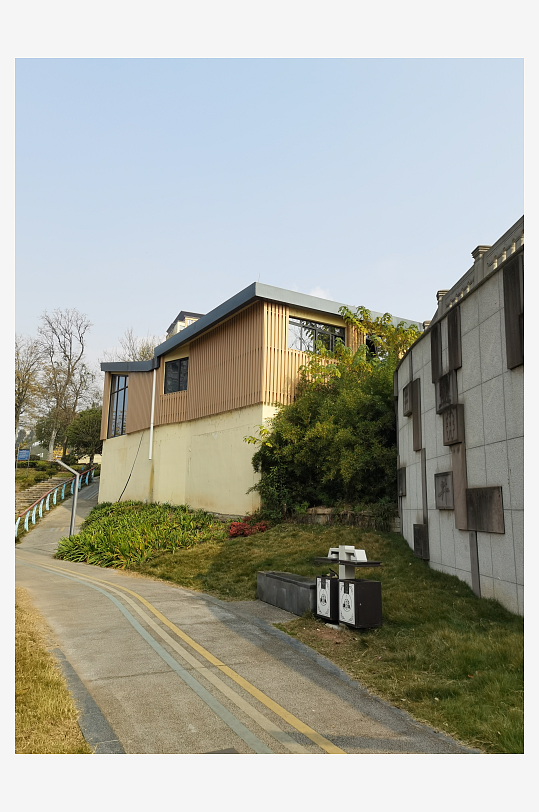 城市户外建筑一角-众图网