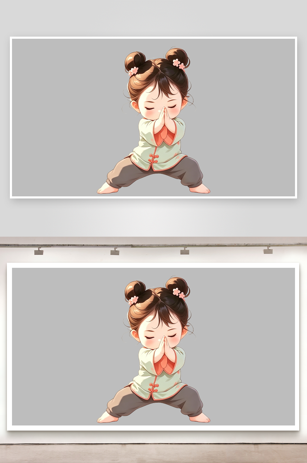 古风佛系少女插画素材素材
