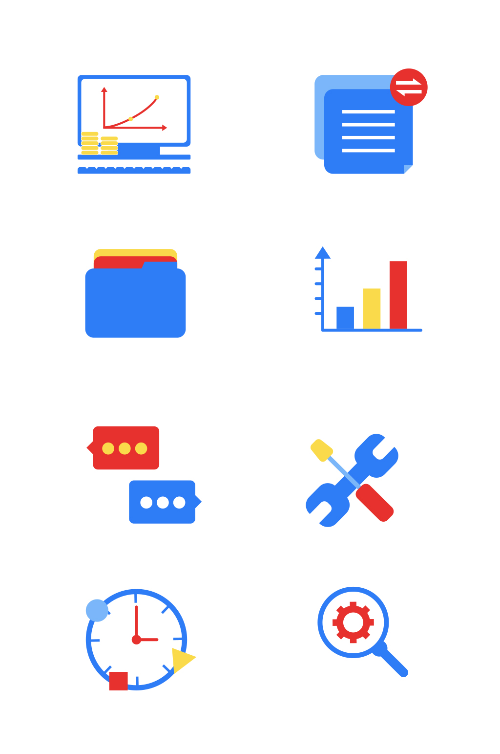 图标icon扁平化企业矢量图标元素插画素材下载-众图网