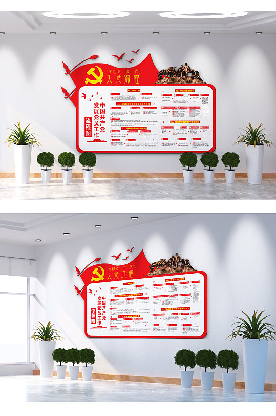 中国共产党发展党员工作文化墙
