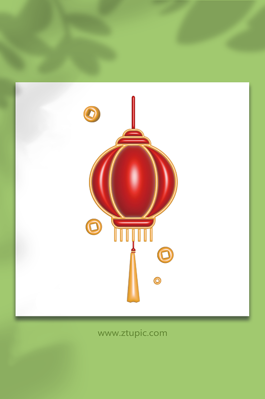 喜慶膨脹風(fēng)3D燈籠創(chuàng)意元素