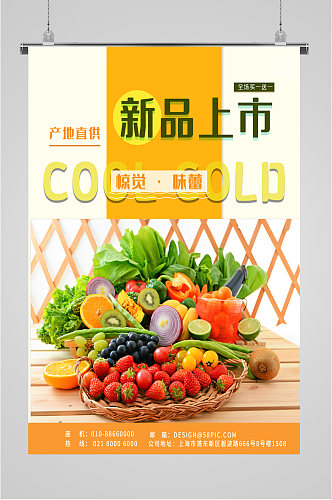 水果蔬菜新品上市活动海报