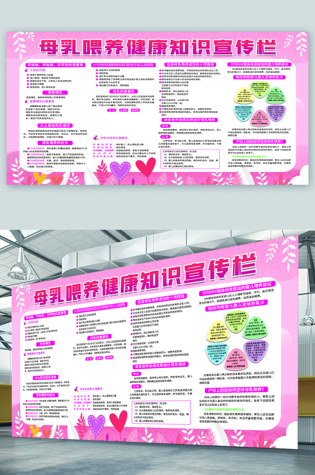 母乳喂养知识宣传展板素材