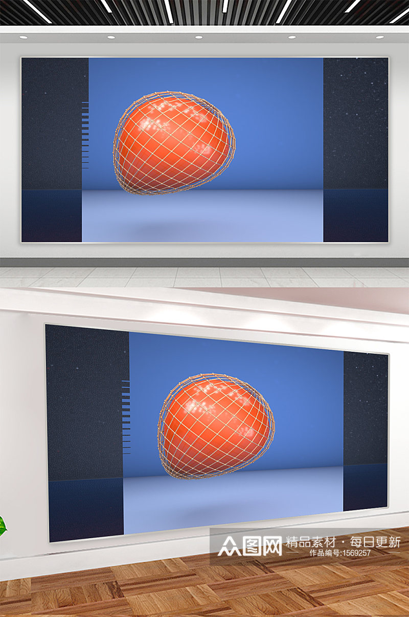 设计三维空间素材展板素材