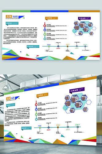 公司企业发展历程展板