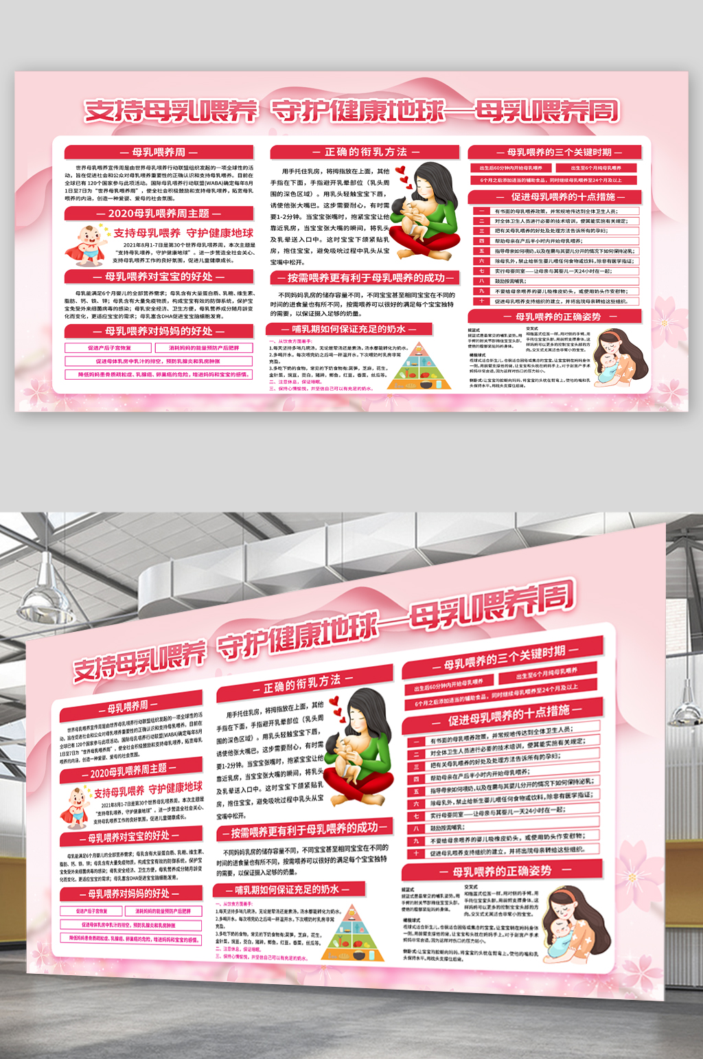 母乳喂养健康知识展板素材