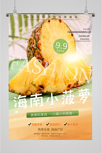 海南小菠萝水果海报
