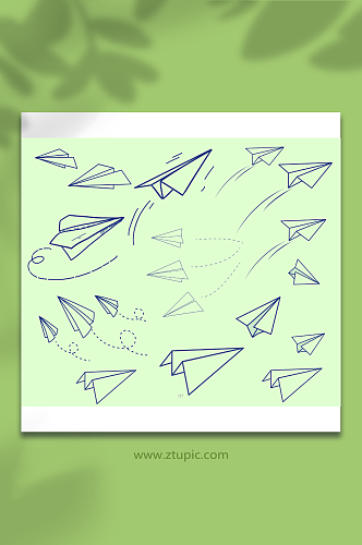 纸飞机飞行设计元素