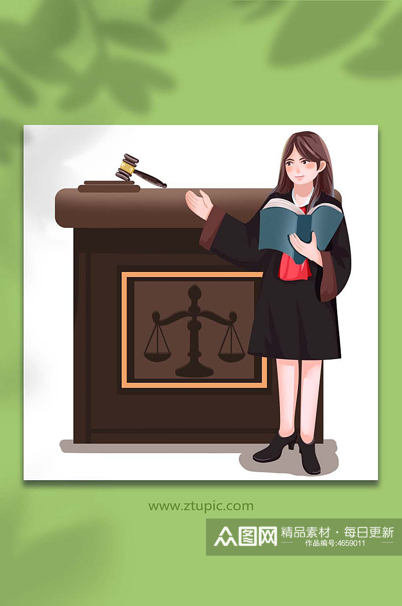 女律师风采全国律师咨询日人物插画素材