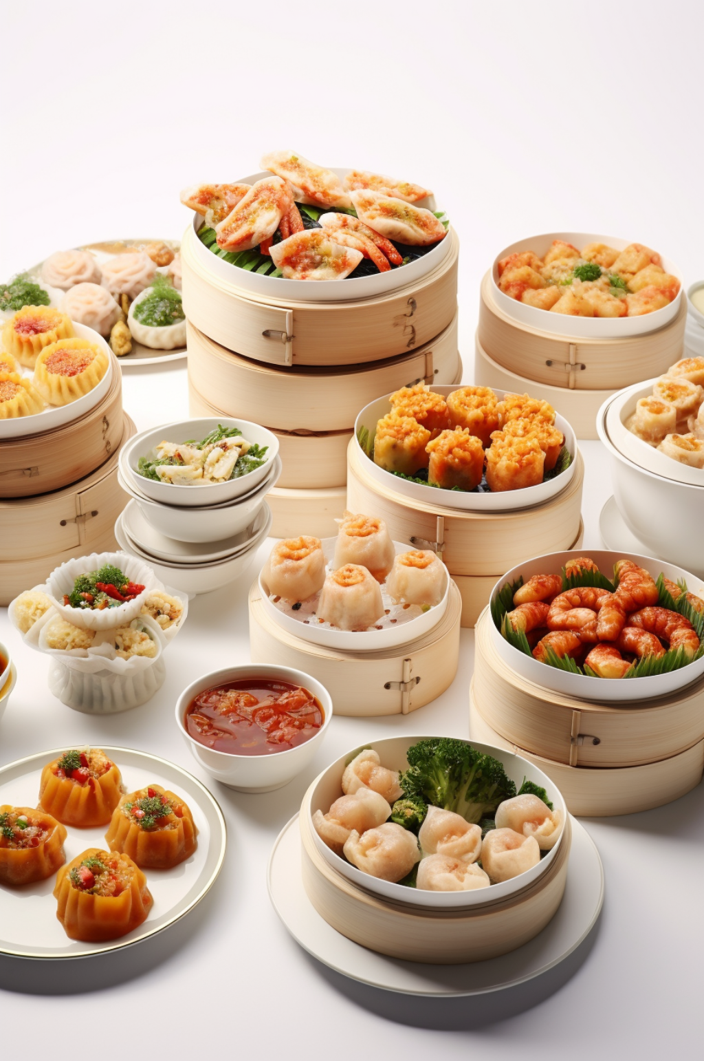 粤式餐厅美食广式早茶实拍图素材