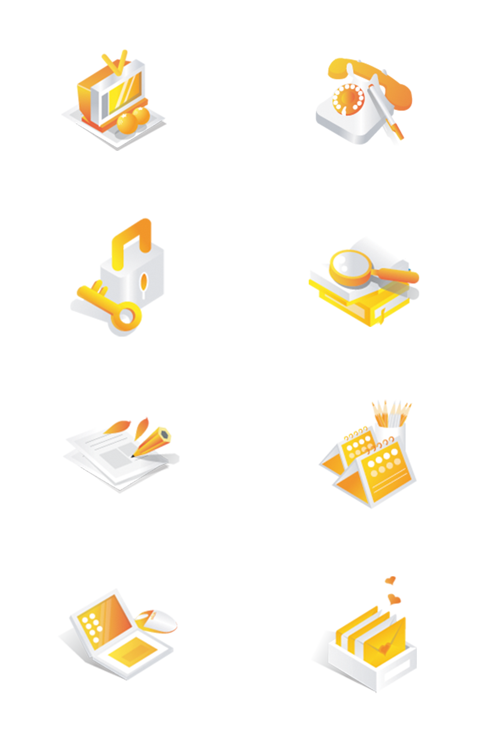 办公互联网小插画图标素材素材