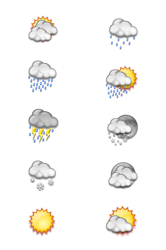 各种天气UI图标