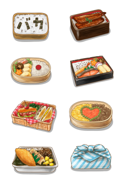 日本便当饭盒元素食物素材