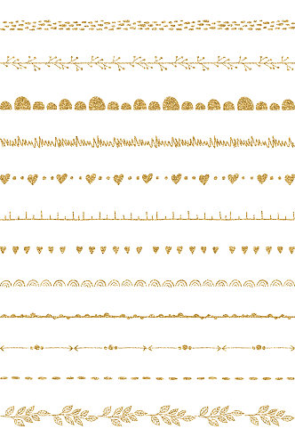闪光金色装饰腰线素材