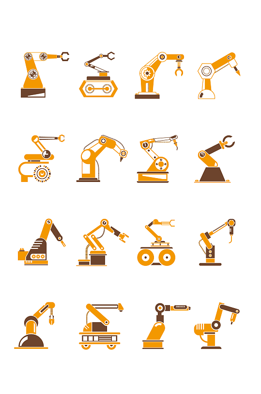 建筑机器工作器械插画