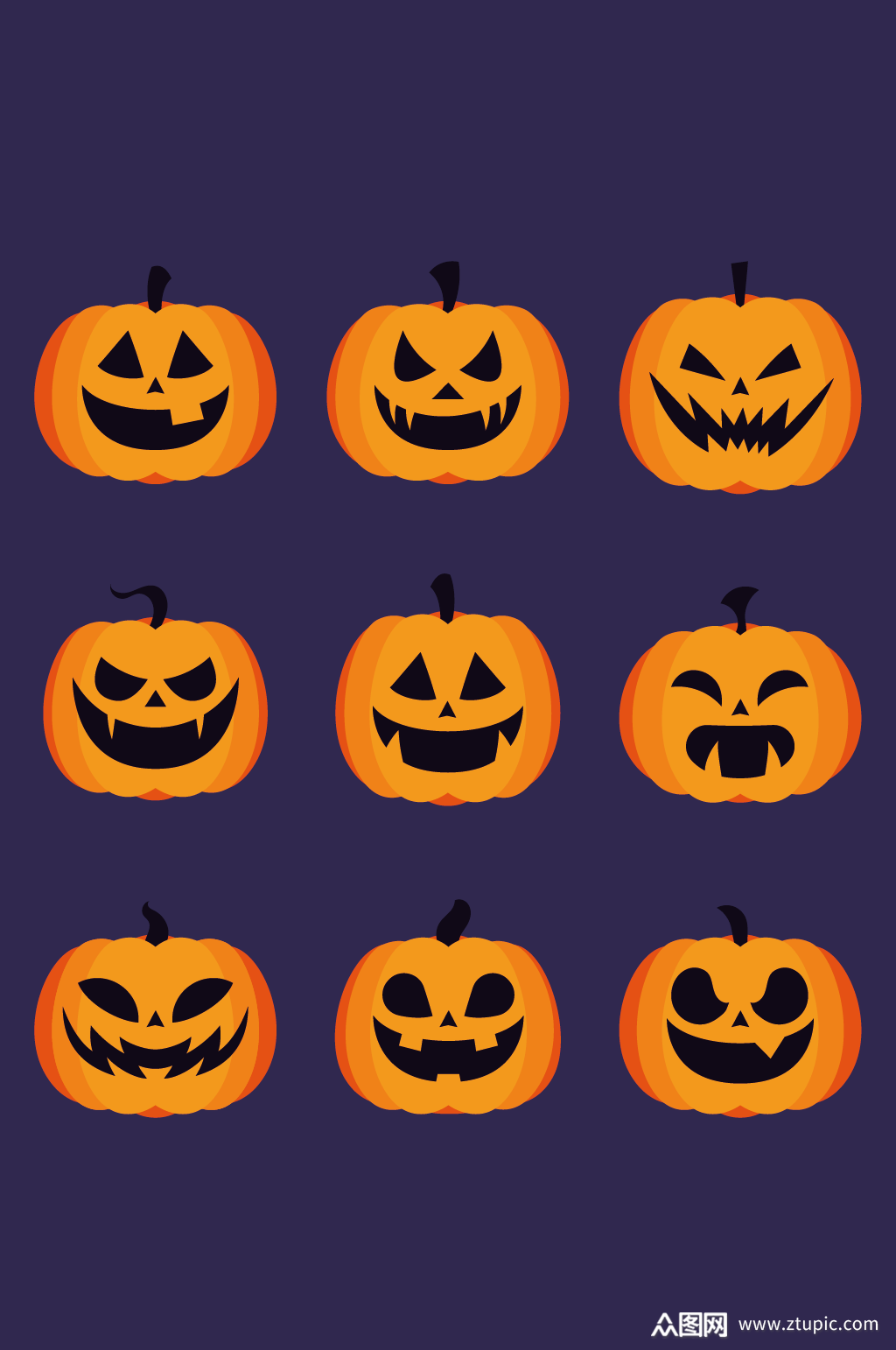 万圣节南瓜表情素材素材