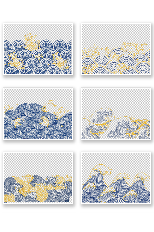 烫金水纹波浪纹素材