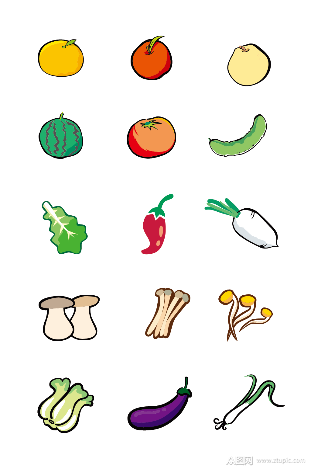 手绘蔬菜水果图片素材