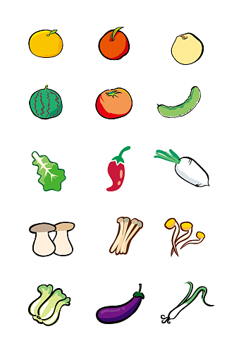手绘蔬菜水果图片素材