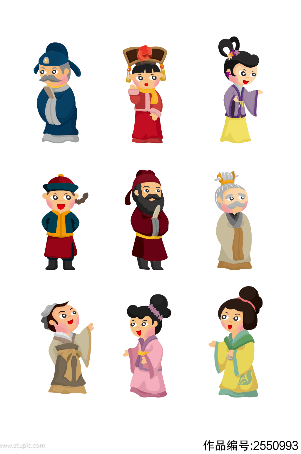 古代人物动漫卡通形象,古代人物图片卡通,古时候卡通人物图片_大山谷图库