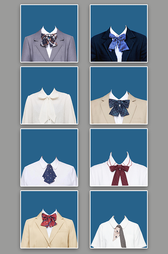 女士衬衫制服证件照模板