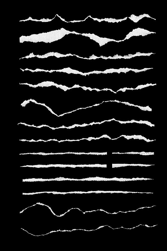 纸张撕裂边缘破损复古素材