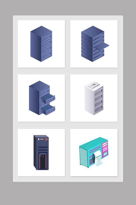 网络设备套图免扣元素