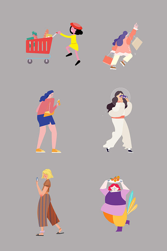 女生背影免扣素材模板下载-编号328388-众图网