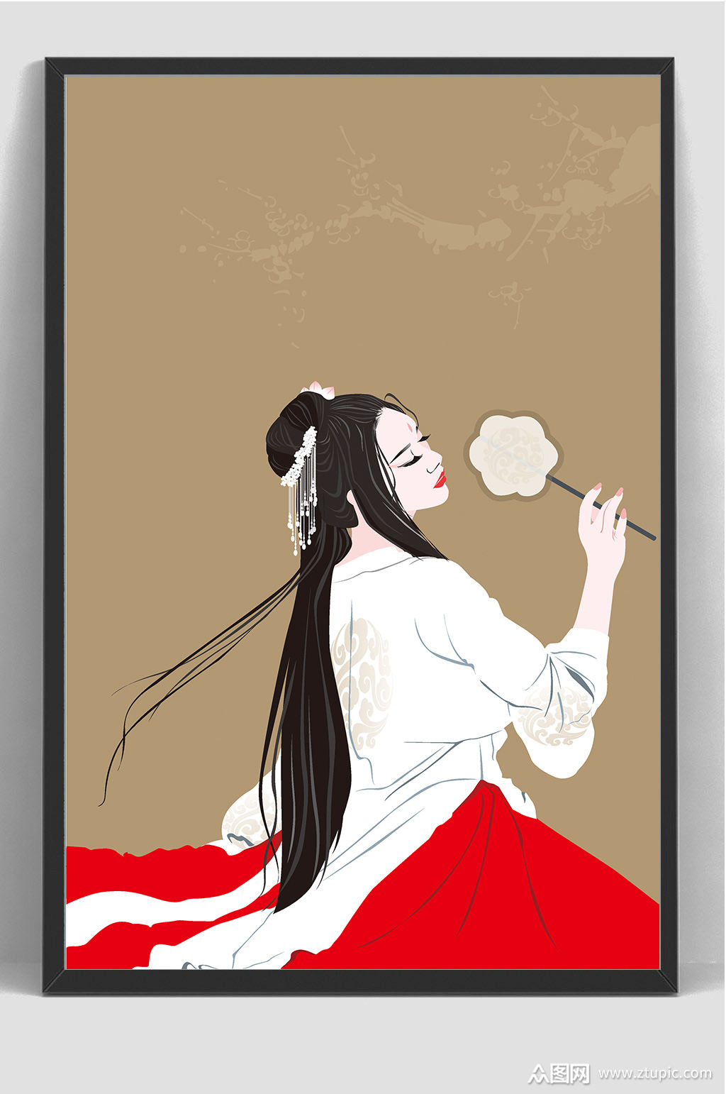 漫画古风美女人物元素模板下载-编号467829-众图网