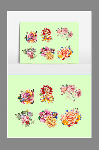 彩色花朵植物花卉设计素材