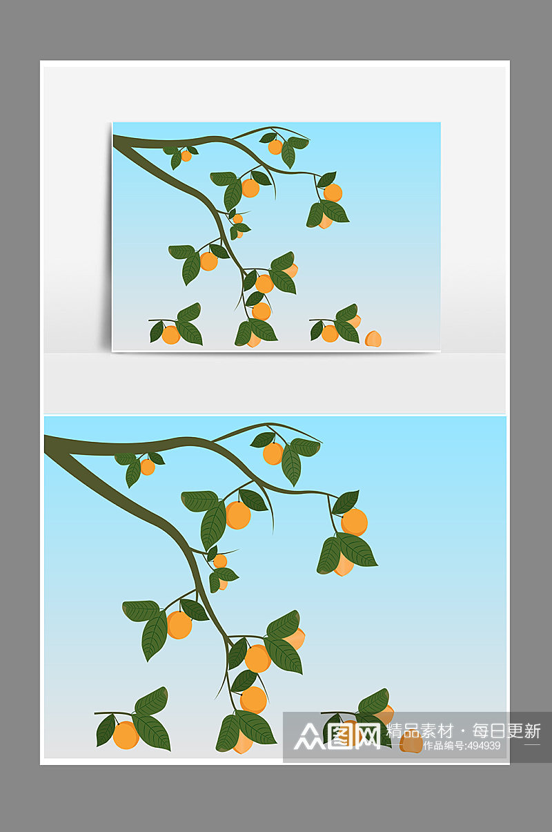 植物花朵插画背景素材