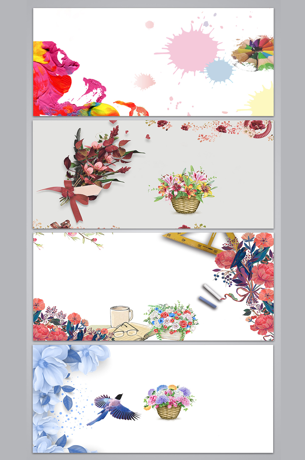 玫瑰花婚礼背景图素材