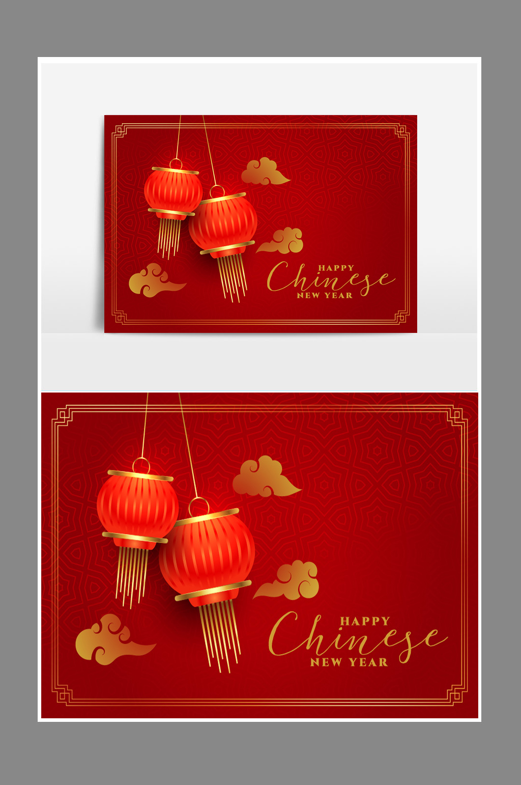 喜庆灯笼迎新年背景素材
