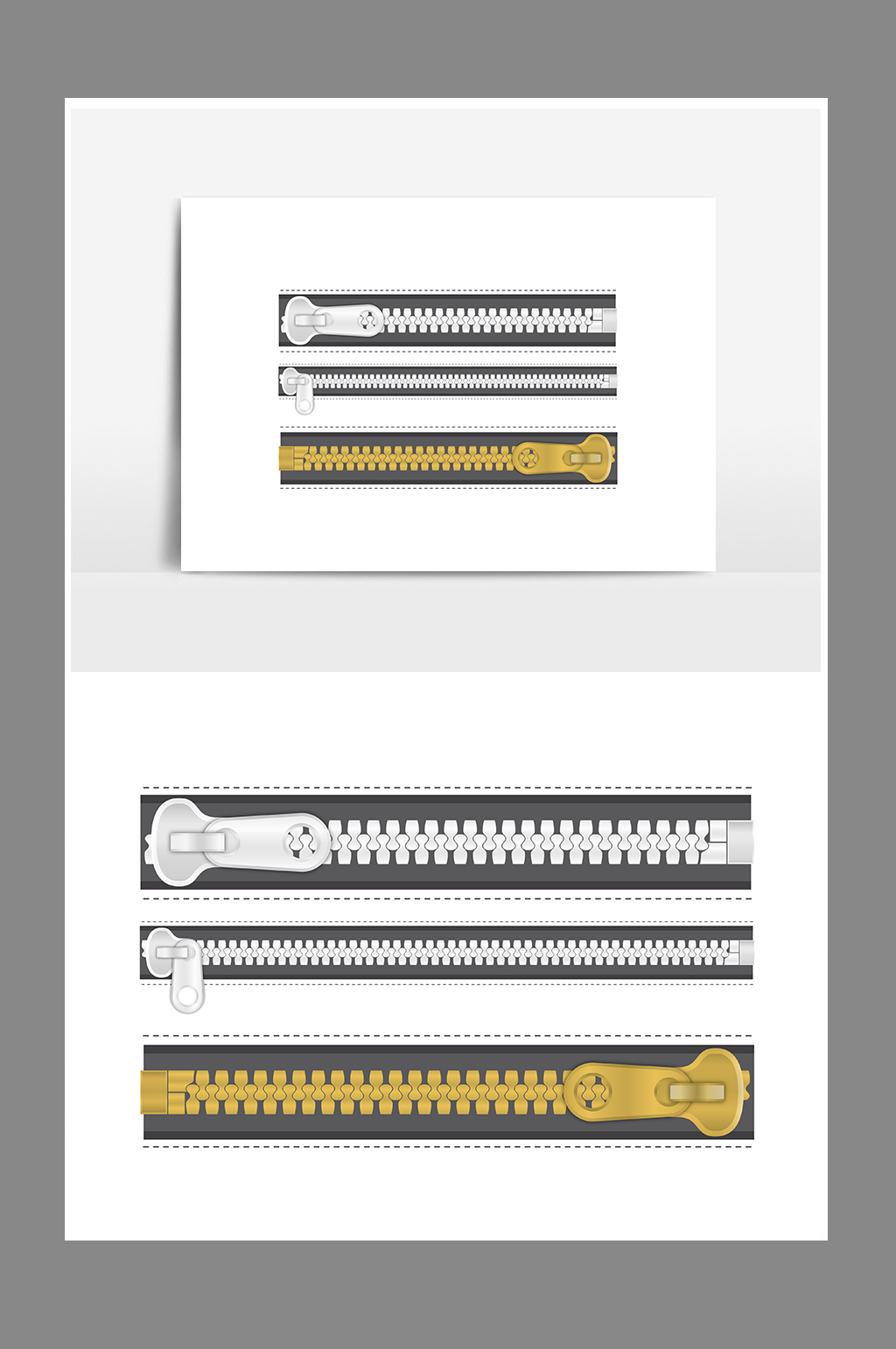 拉链牙矢量元素设计
