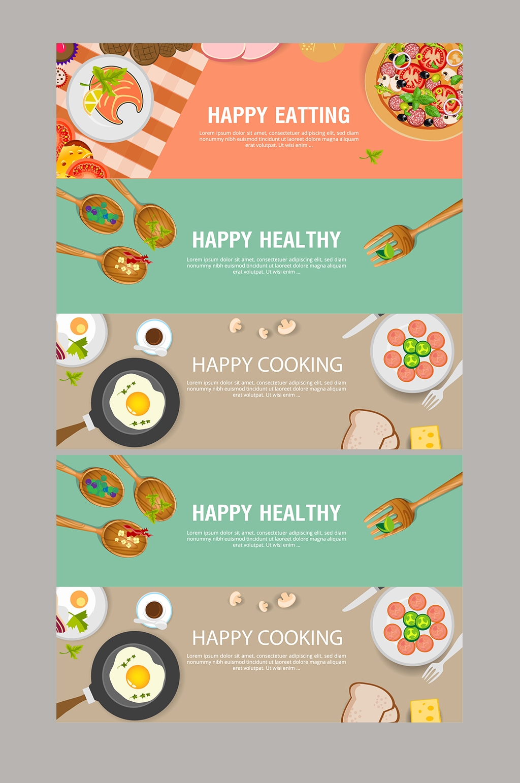 卡通美食美味素材背景素材