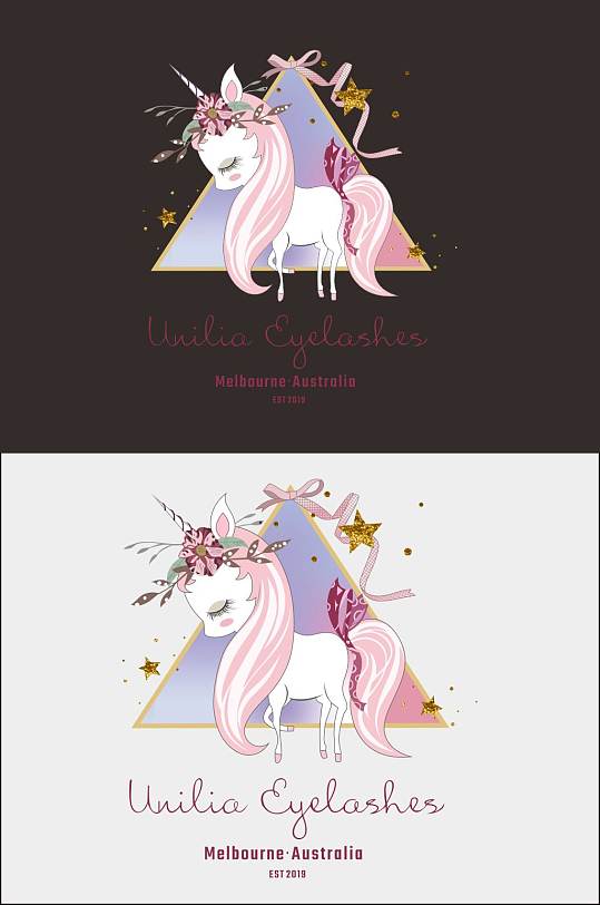 可爱卡通彩虹独角兽