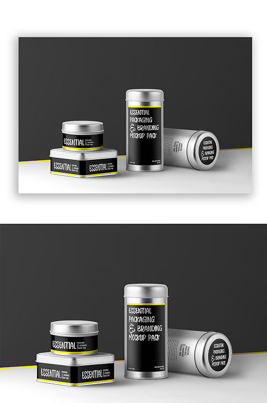 黑白水杯保温杯样机