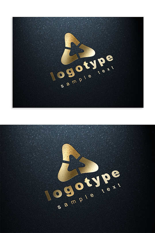 金色logo样机效果图-众图网