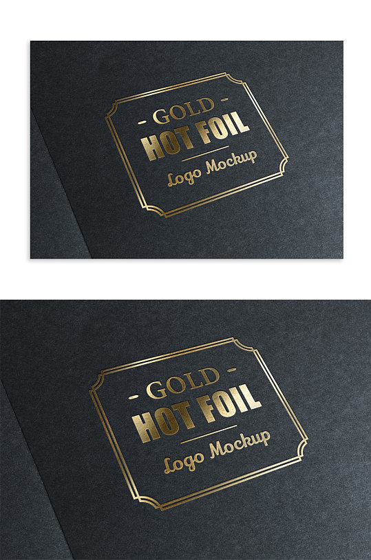 烫金logo样机效果图-众图网