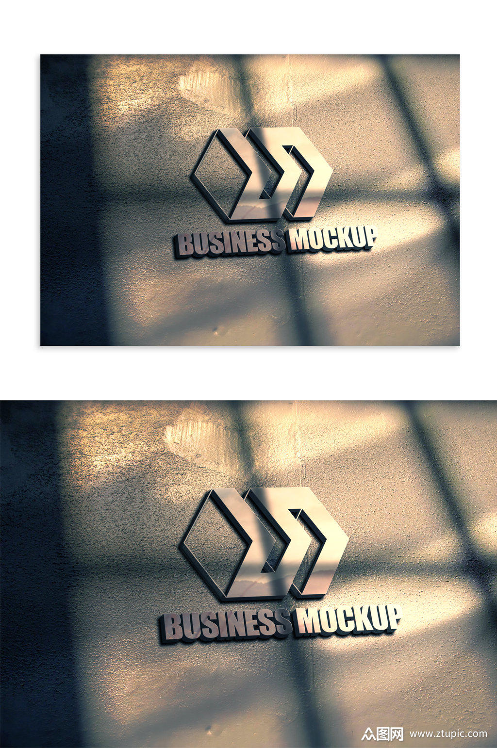 金属logo样机效果图模板下载-编号118821-众图网