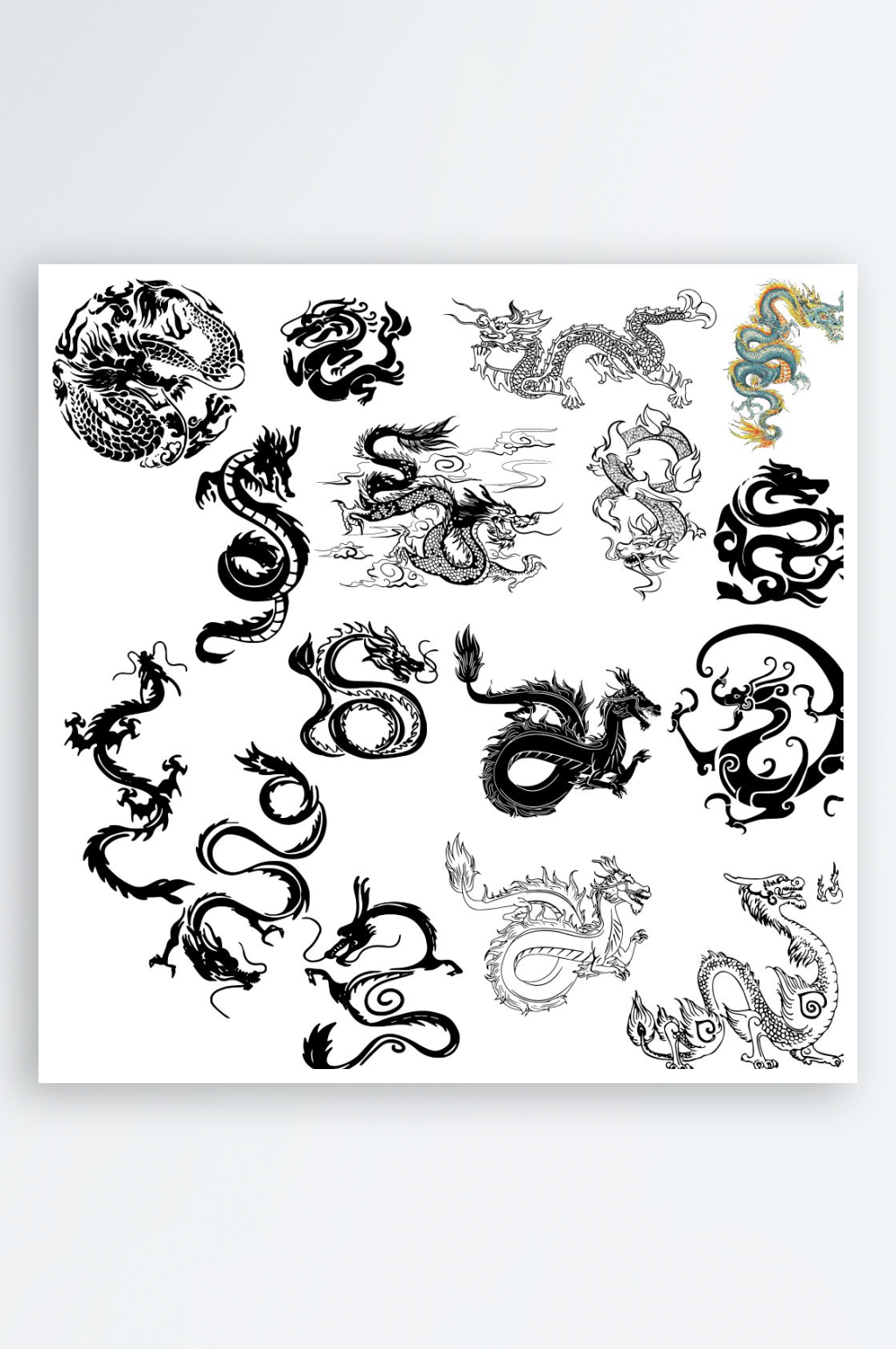 矢量龙图素材_矢量龙图模板_矢量龙图设计图片免费下载-众图网