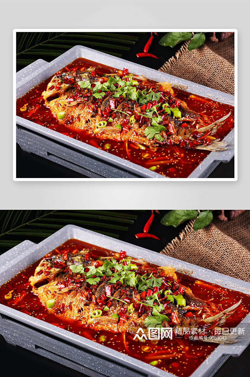 烤鱼传统美食图片素材