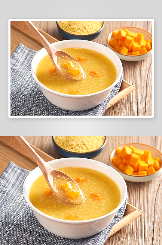 小米南瓜粥美食图片-众图网