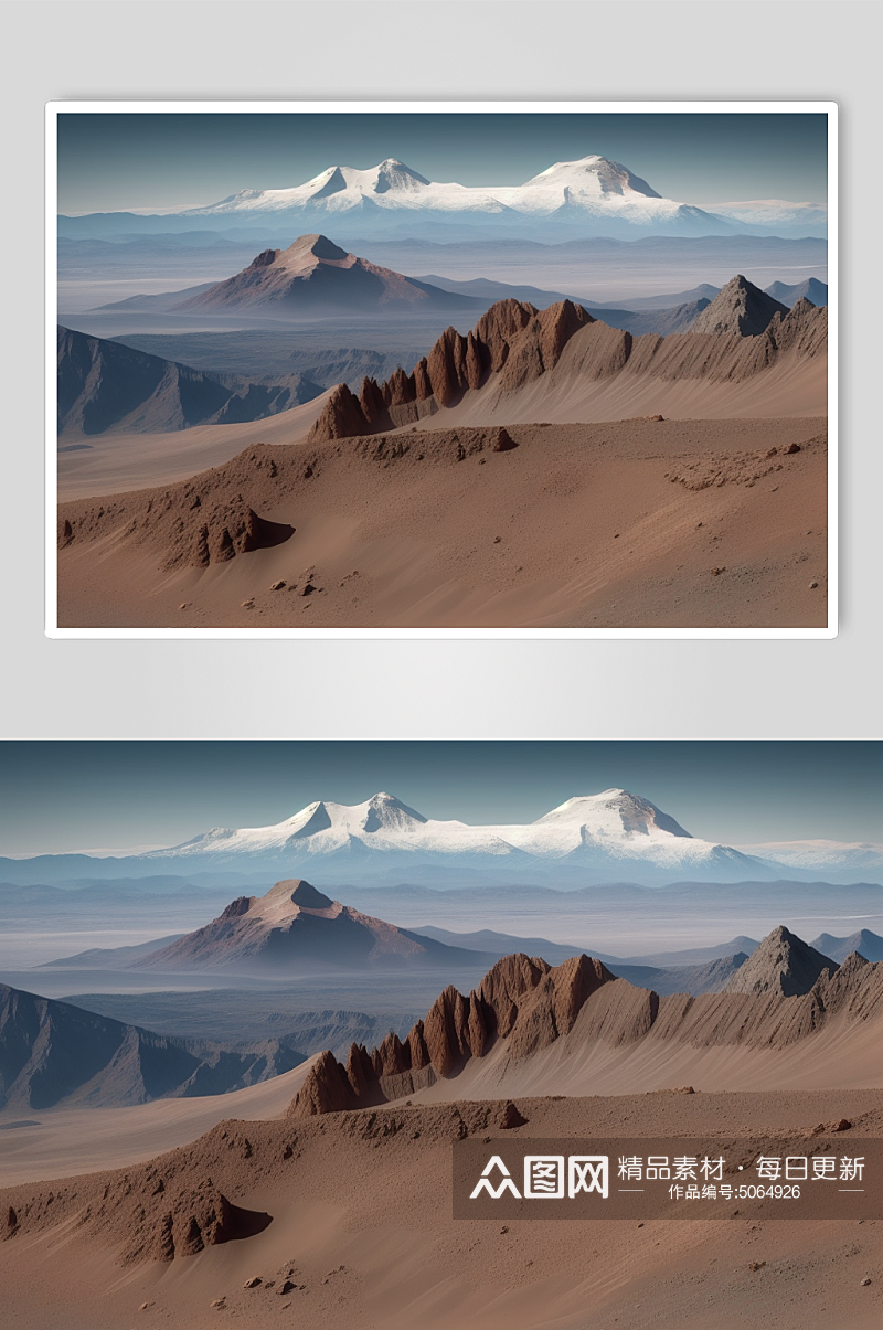 火星表面风景图数字艺术摄影图素材