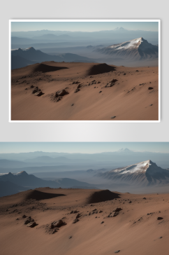 火星表面风景图数字艺术摄影图