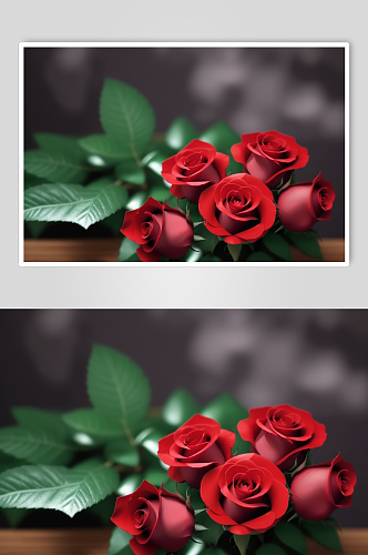 浪漫风玫瑰花数字艺术摄影图