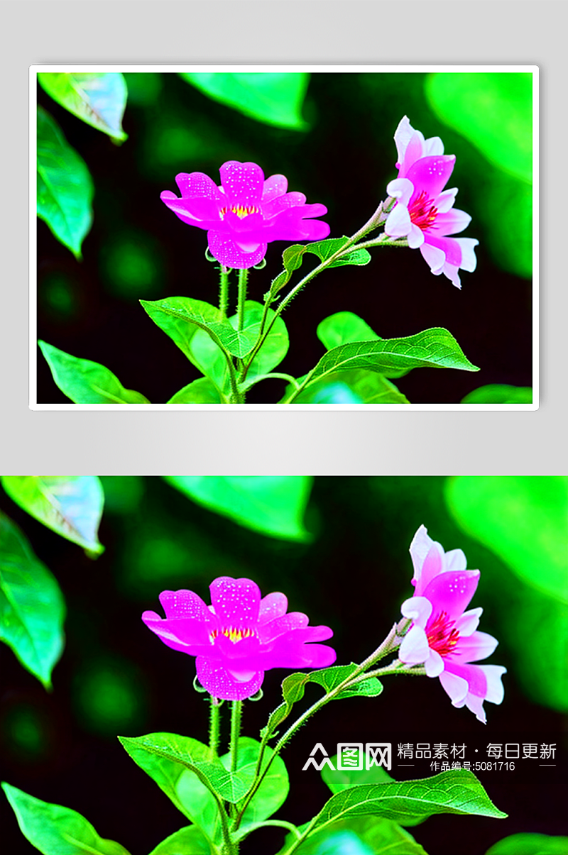 花朵紫色喇叭花艺术图片素材