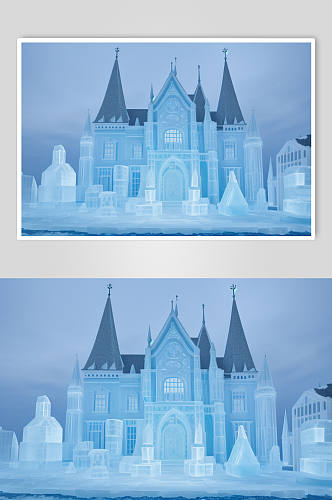 炫酷风冰雕城堡设计图片