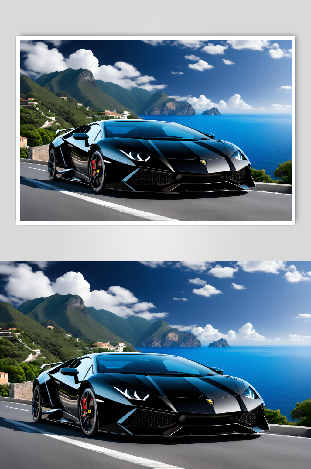 黑色炫酷风兰博基尼跑车图片素材