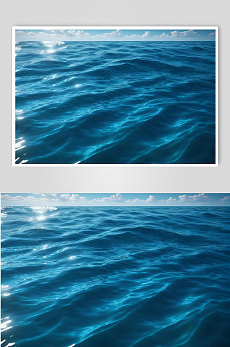 清澈海面海水图片